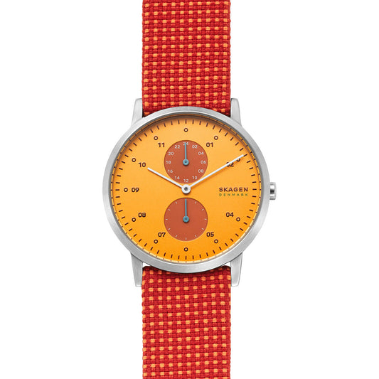 Kristoffer Leather Watch (Red/Yellow) | Skagen | Luby 