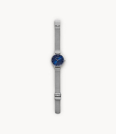 Anita Mesh Watch (Silver/Blue) | Skagen | Luby 