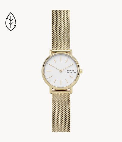Signatur Slim Mesh Watch (Gold) | Skagen | Luby 