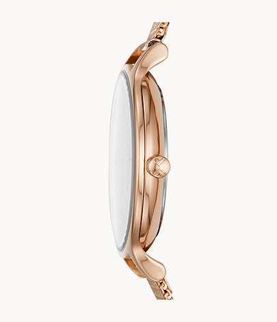 Anita Ripple Mesh Watch (Silver/Rose-Gold) | Skagen | Luby 