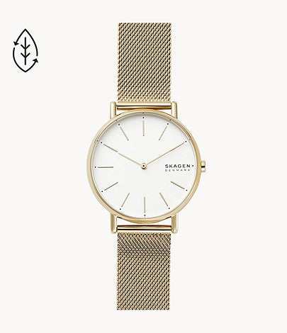 Signatur Mesh Watch (Gold) | Skagen | Luby 