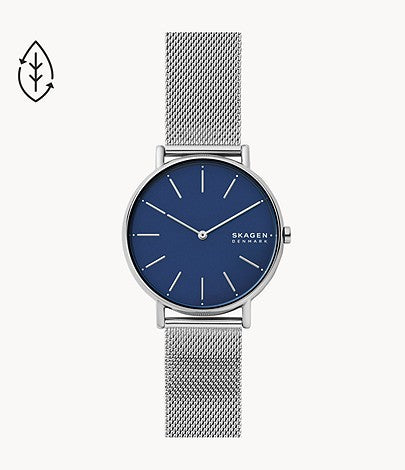 Signatur Mesh Watch (Silver/Blue) | Skagen | Luby 
