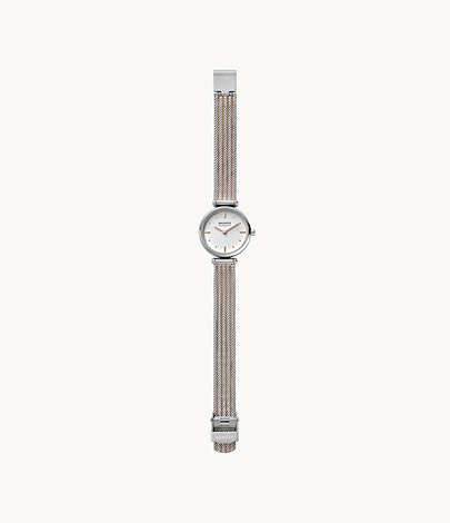 Amberline Mesh Watch (Silver/Rose-Gold) | Skagen | Luby 