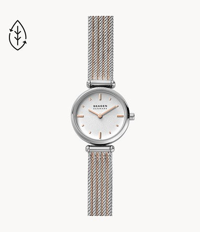 Amberline Mesh Watch (Silver/Rose-Gold) | Skagen | Luby 