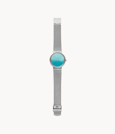Freja Mesh Watch (Silver/Blue) | Skagen | Luby 