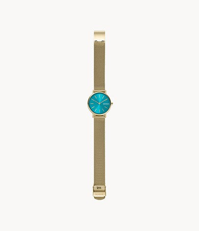Signatur Mesh Watch (Gold/Blue) | Skagen | Luby 