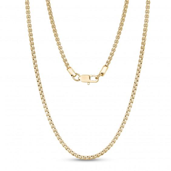 Round Box Gold Chain Necklace | ARZ Steel | Luby 