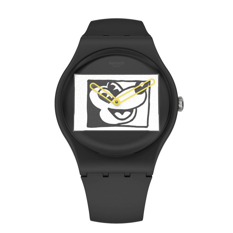 Mickey Blanc Sur Noir | Swatch | Luby 