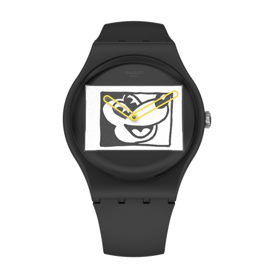 Mickey Blanc Sur Noir | Swatch | Luby 