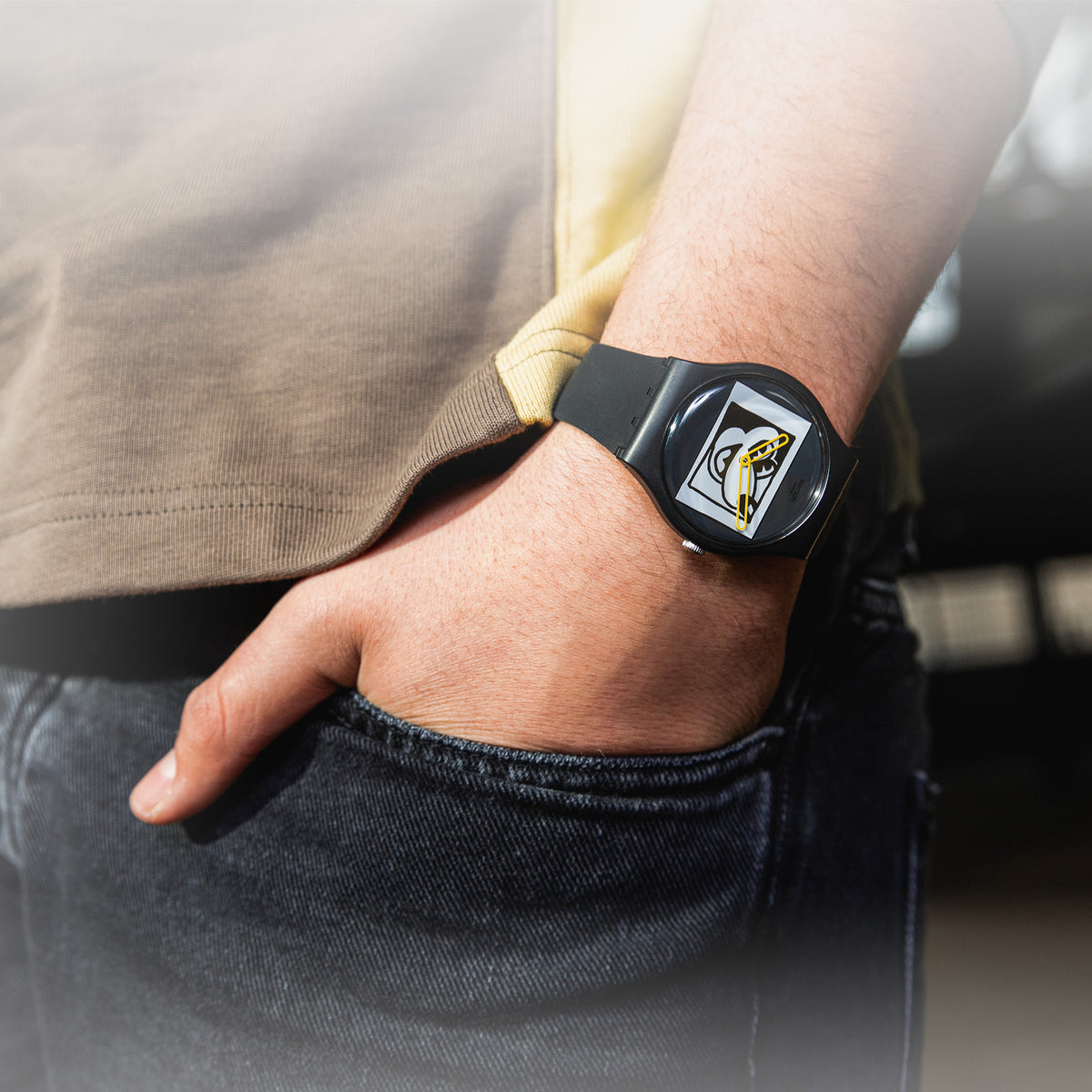 Mickey Blanc Sur Noir | Swatch | Luby 