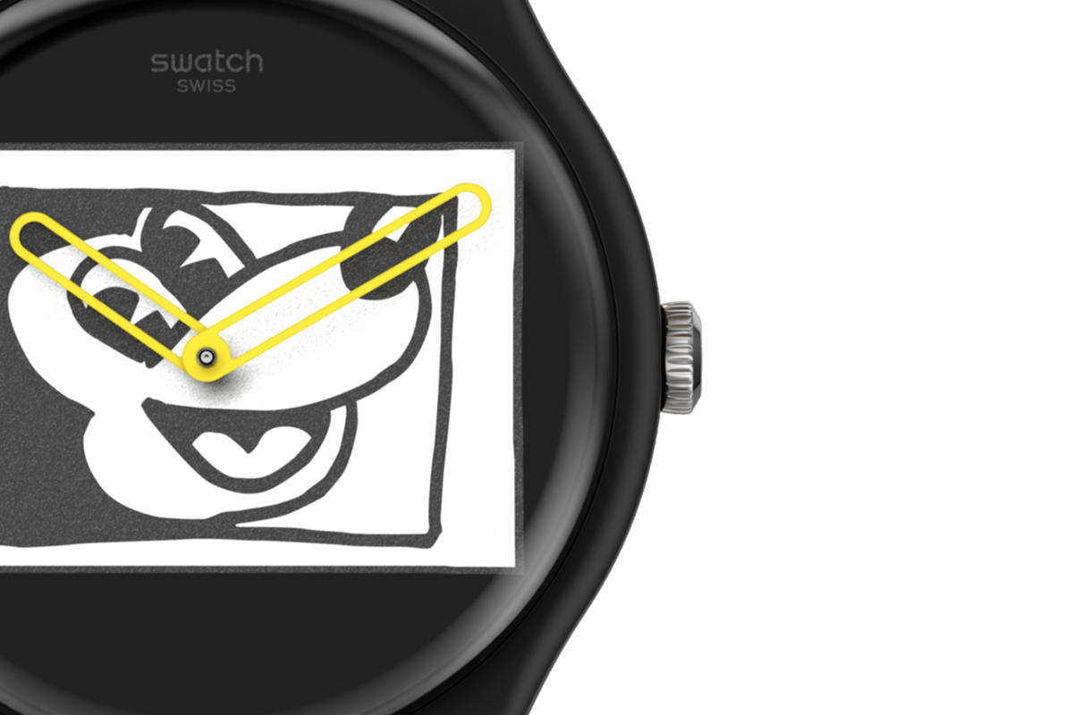 Mickey Blanc Sur Noir | Swatch | Luby 