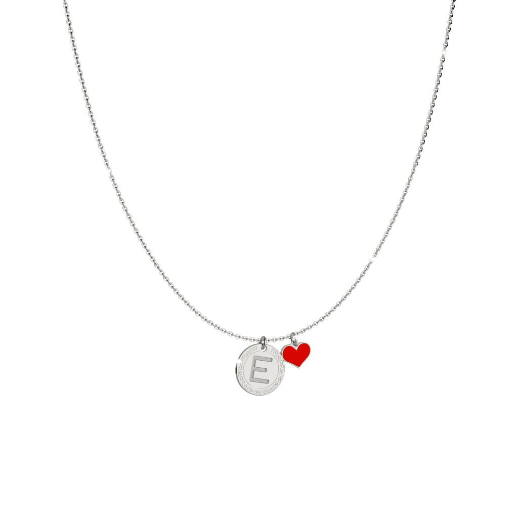 MyWorld Letter E Necklace (Silver) | Rebecca | Luby 