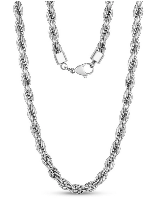 Stainless-Steel Rope Chain Necklace | ARZ Steel | Luby 