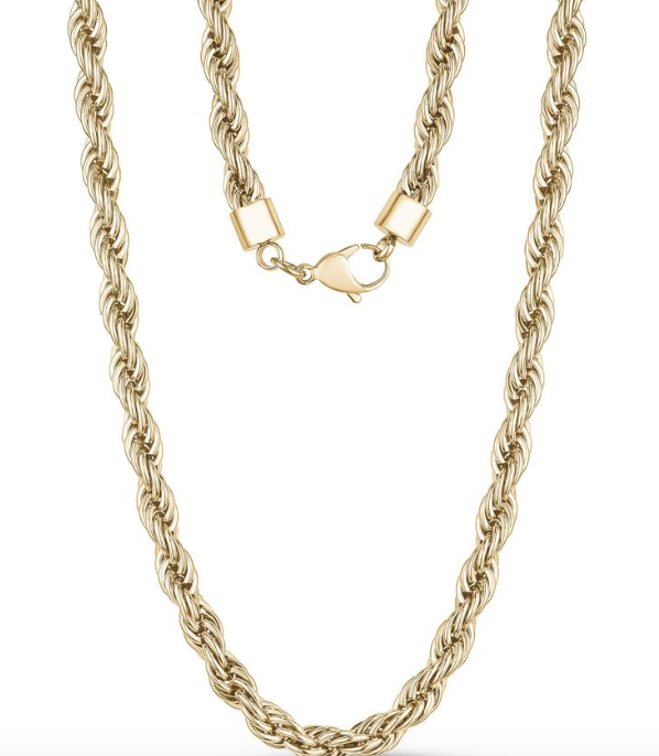 Stainless-Steel Rope Chain Necklace | ARZ Steel | Luby 