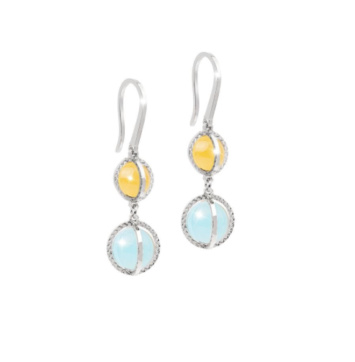 Rio Double Dangle Earrings | Rebecca | Luby 