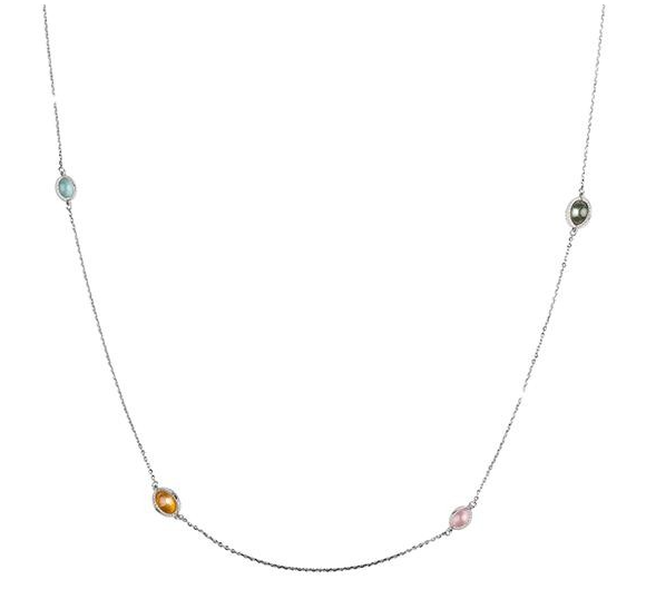 Rio Necklace (Silver) | Rebecca | Luby 