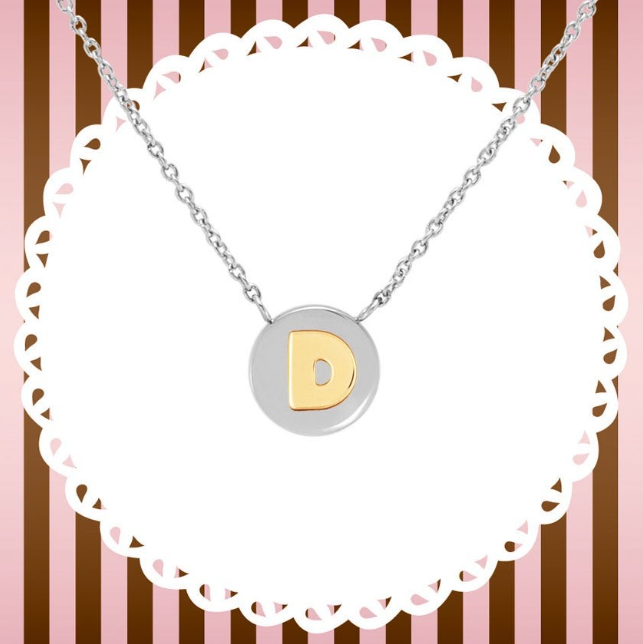 Letter D Silver & Gold Necklace | Nomination Italy | Luby 