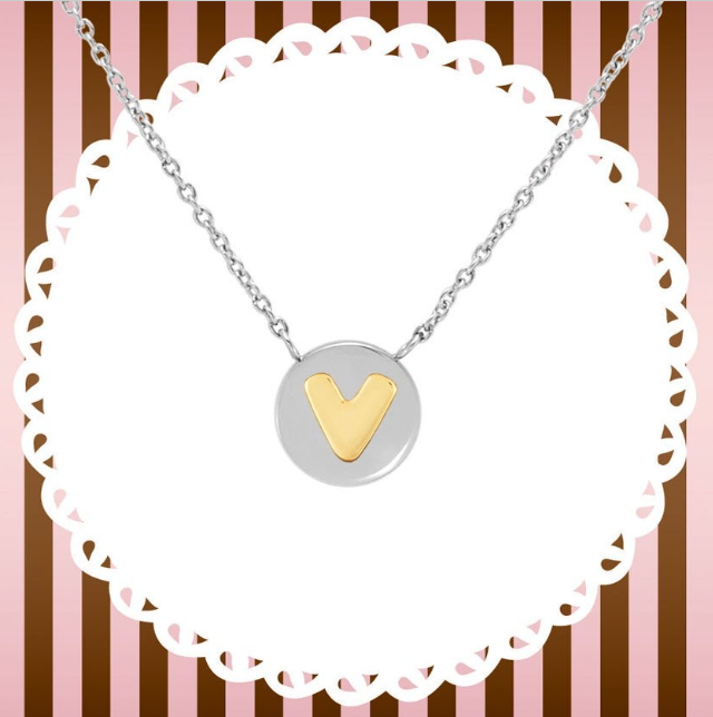 Letter V Silver & Gold Necklace | Nomination Italy | Luby 