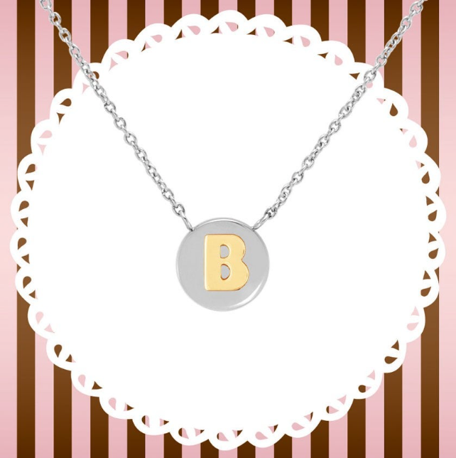 Letter B Silver & Gold Necklace | Nomination Italy | Luby 
