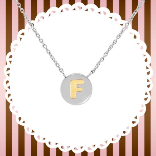 Letter F Silver & Gold Necklace | Nomination Italy | Luby 