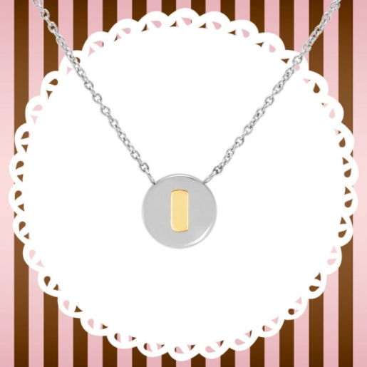 Letter I Silver & Gold Necklace | Nomination Italy | Luby 