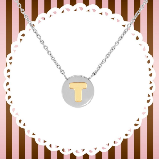 Letter T Silver & Gold Necklace | Nomination Italy | Luby 