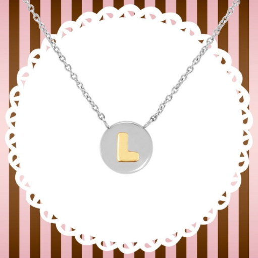 Letter L Silver & Gold Necklace | Nomination Italy | Luby 