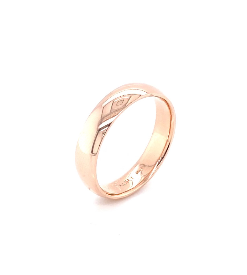 14K Simple Thin Rose Gold Men Wedding Band | Luby Gold Collection | Luby 