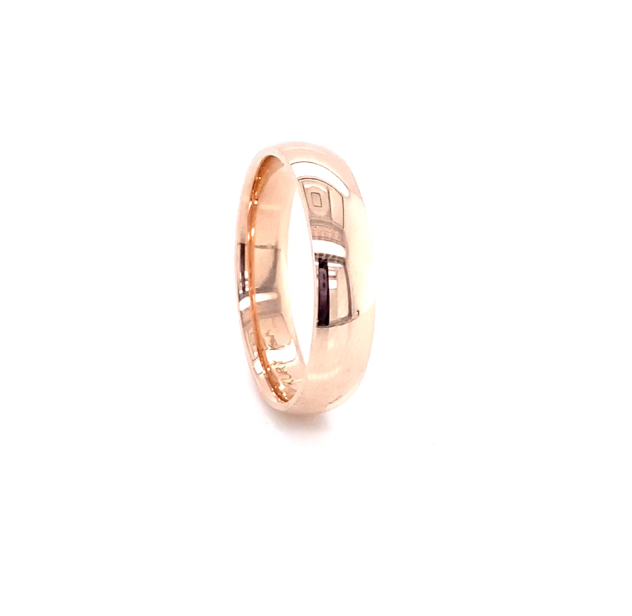 14K Simple Thin Rose Gold Men Wedding Band | Luby Gold Collection | Luby 