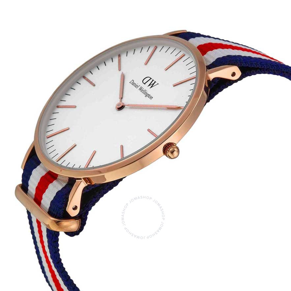Classic Canterbury Watch (White/Rose-Gold) | Daniel Wellington | Luby 