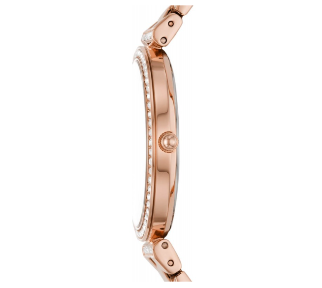 Madeline Three-Hand Rose Gold-Tone Stainless Steel Watch | Fossil | Luby 