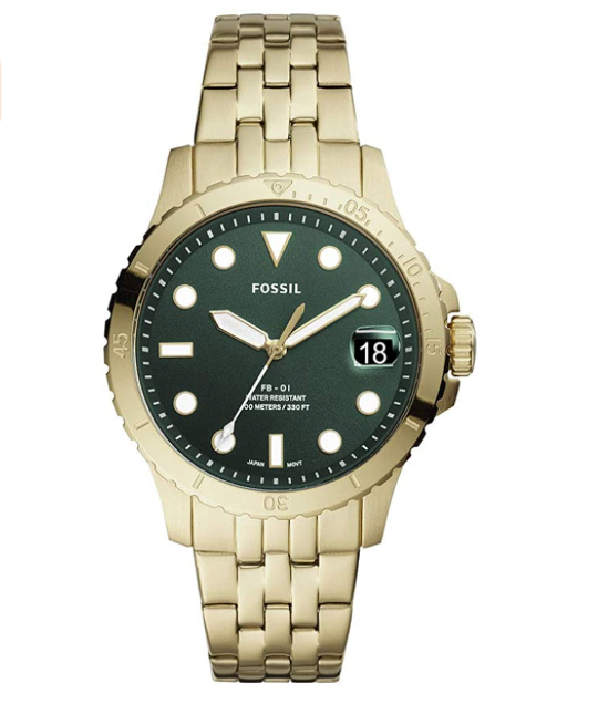 FB-01 Watch (Gold/Green) | Fossil | Luby 