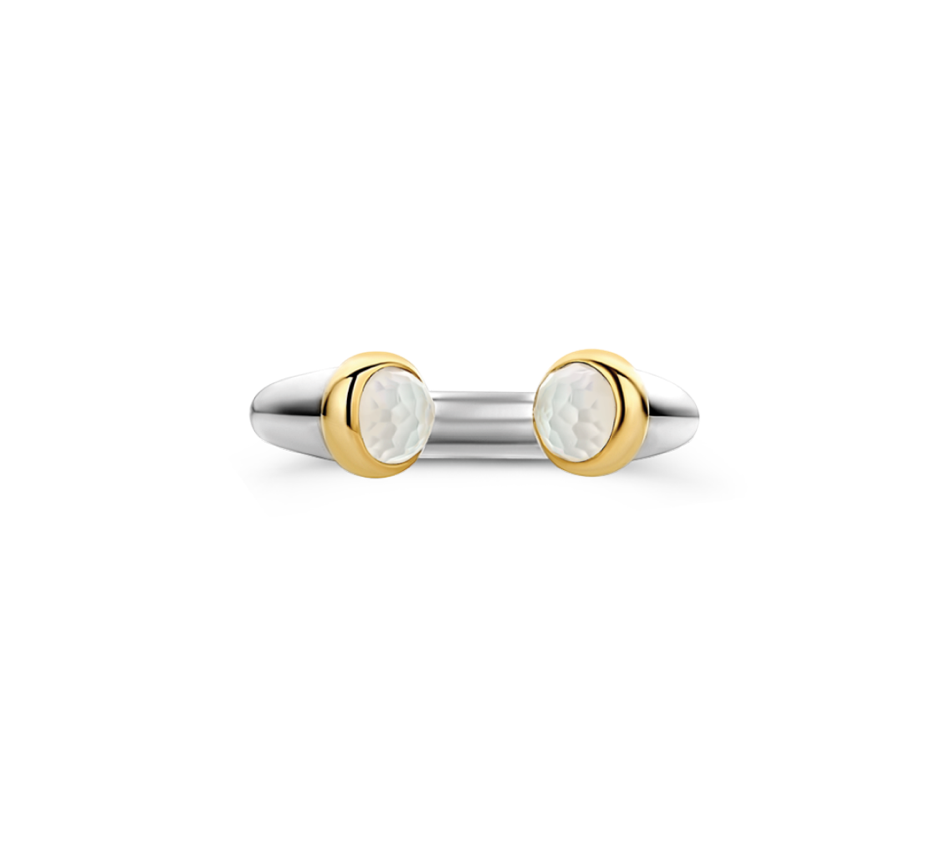 DOUBLE STONE TWO-TONE RING | Ti Sento Milano | Luby 
