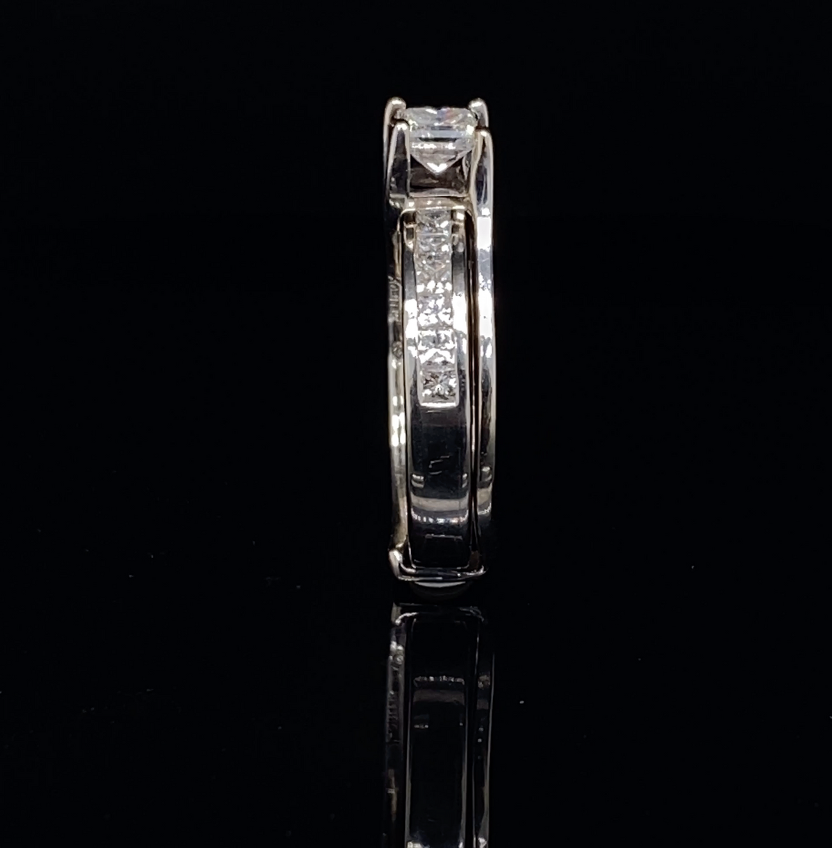 14k Diamond Princess Cut Diamonds Insert Engagement Ring Set | Luby Diamond Collection | Luby 