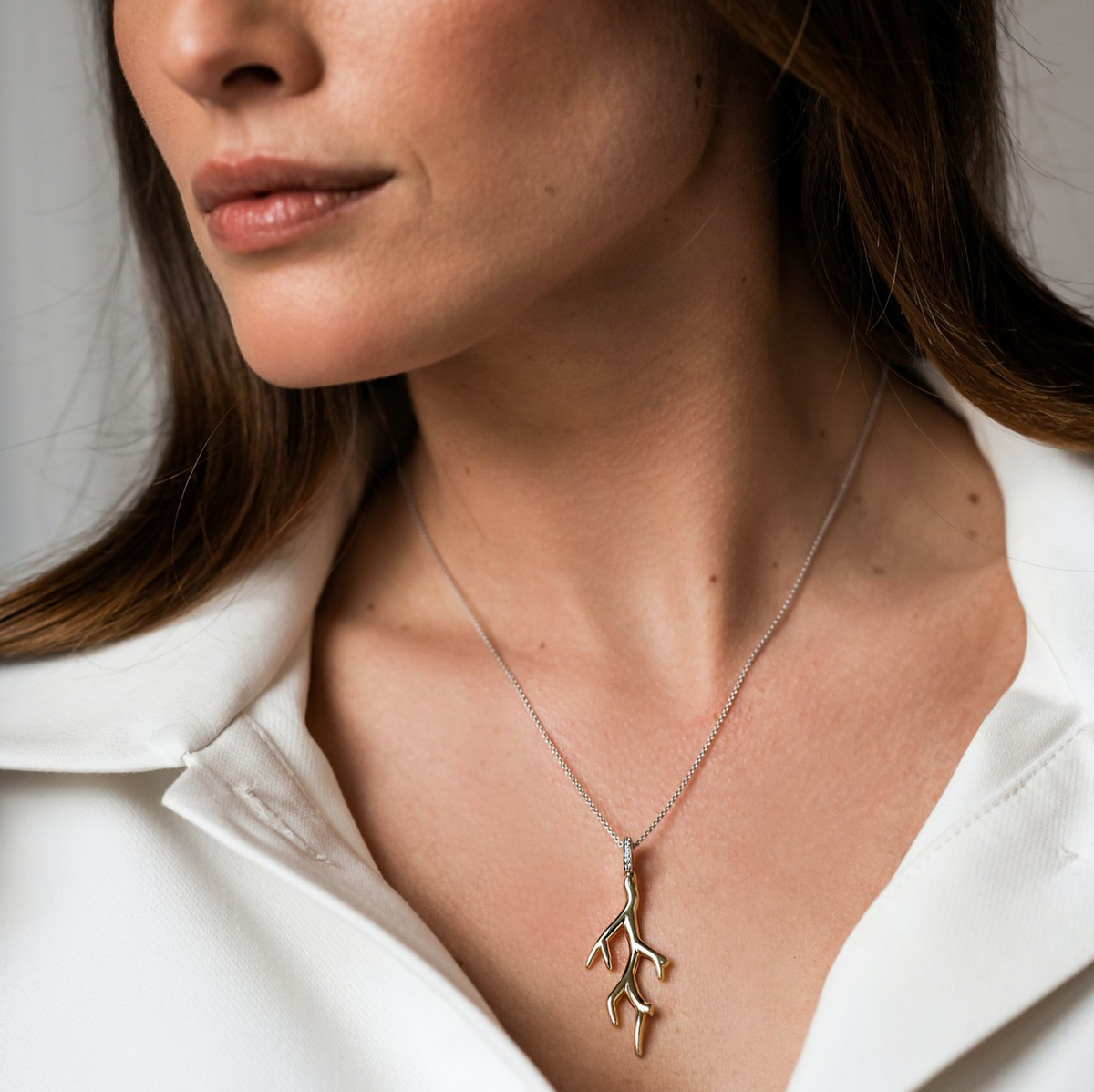 GOLDEN BRANCH PENDANT | Ti Sento Milano | Luby 