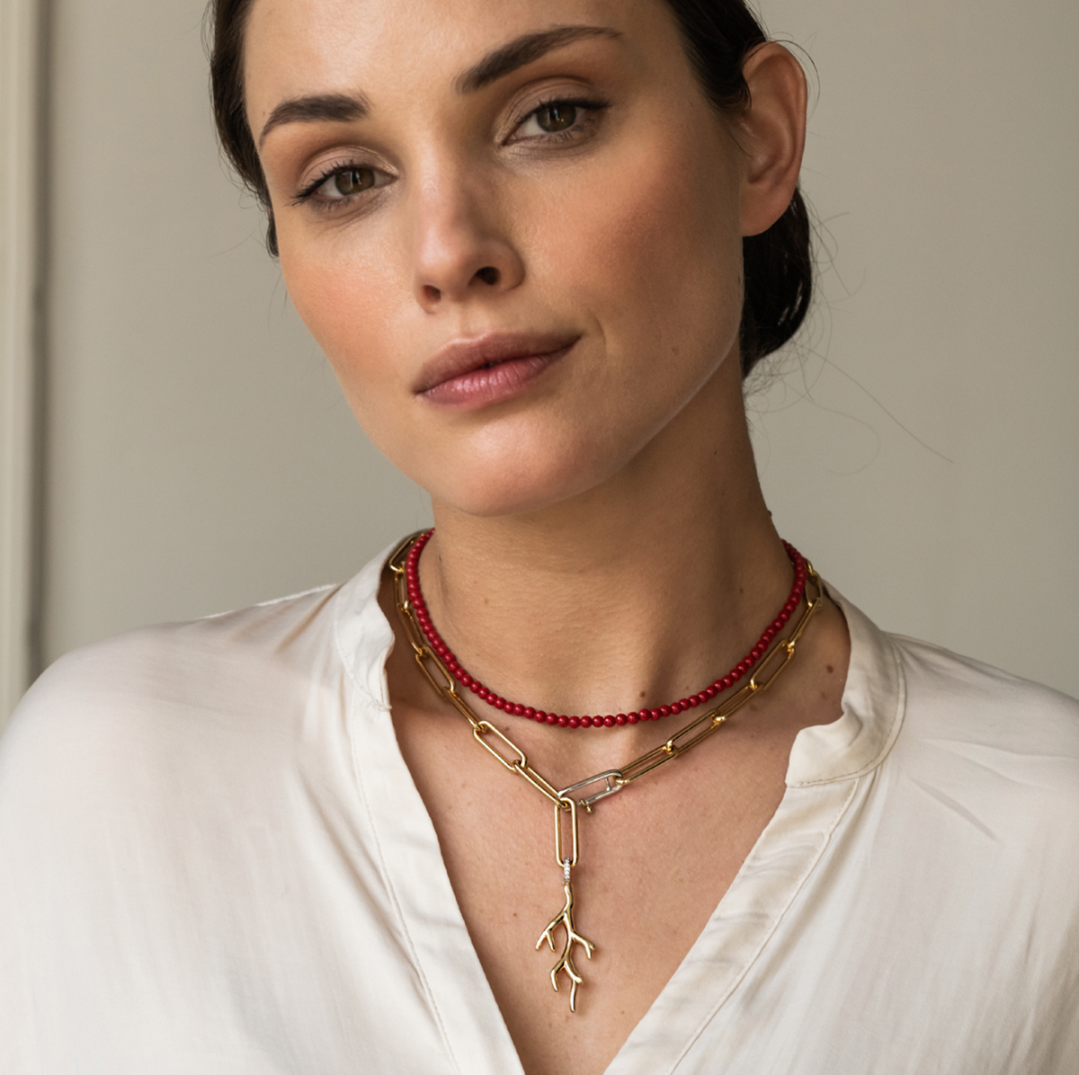 GOLDEN BRANCH PENDANT | Ti Sento Milano | Luby 