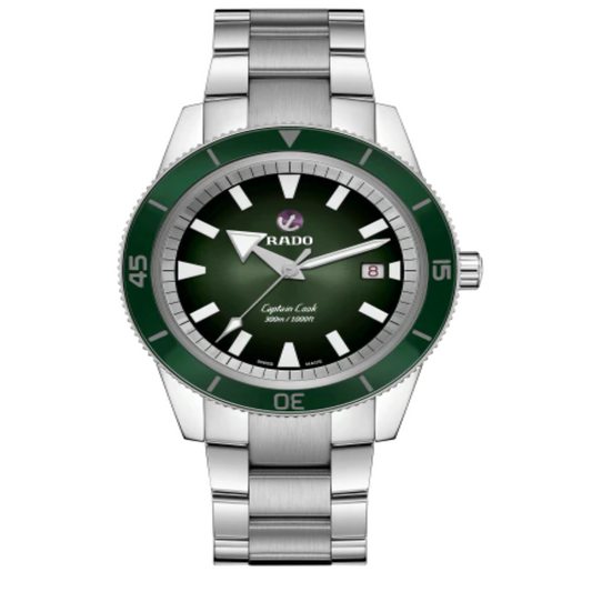 Captain Cook Automatic XL (Silver-Green) | Rado | Luby 