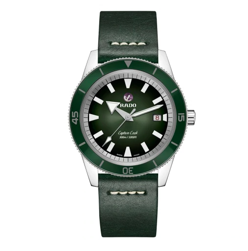 Captain Cook Automatic XL (Silver-Green) | Rado | Luby 