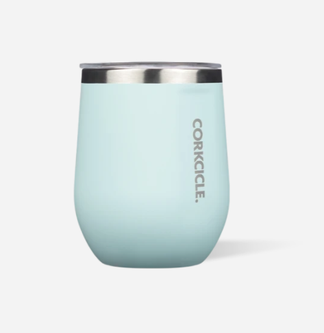 Gloss Powder Blue Stemless | Corkcicle | Luby 