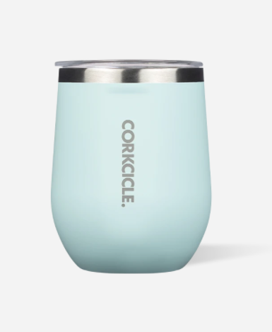 Gloss Powder Blue Stemless | Corkcicle | Luby 