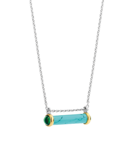 Turquoise Blue Tube-shaped stone | Ti Sento Milano | Luby 