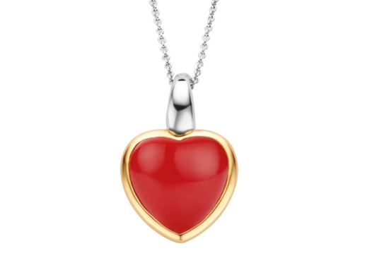 Heart Double-sided Coral Red | Ti Sento Milano | Luby 