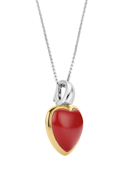 Heart Double-sided Coral Red | Ti Sento Milano | Luby 