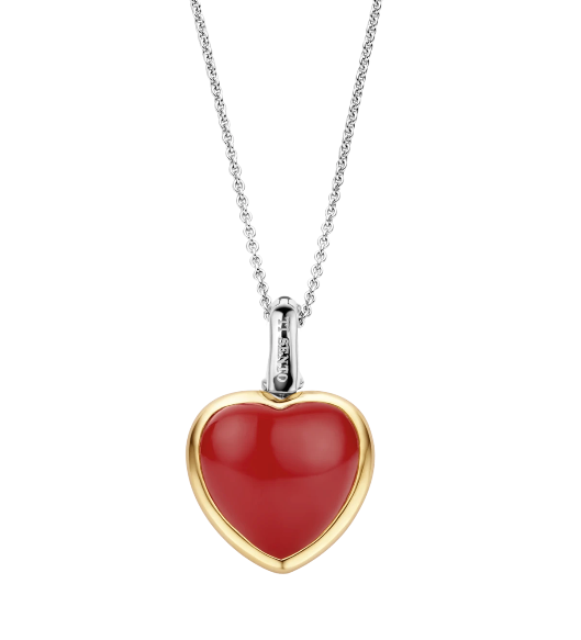 Heart Double-sided Coral Red | Ti Sento Milano | Luby 