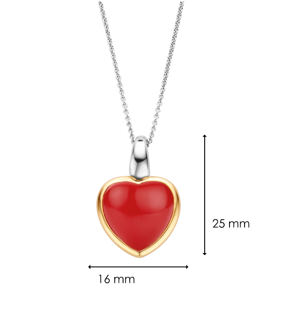 Heart Double-sided Coral Red | Ti Sento Milano | Luby 