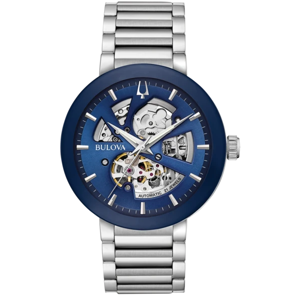 Mens SS Blue Diamond Watch Luby Mayaguez Mall