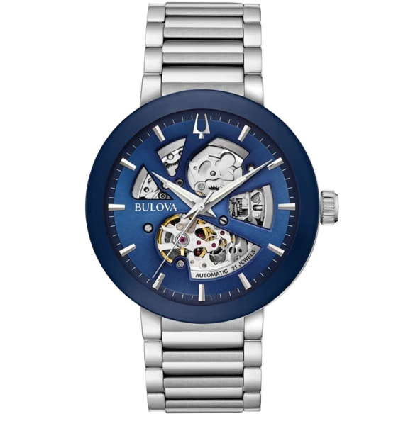Mens SS Blue Diamond Watch | Bulova | Luby 