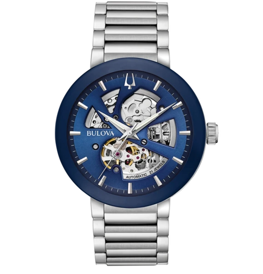 Mens SS Blue Diamond Watch | Bulova | Luby 