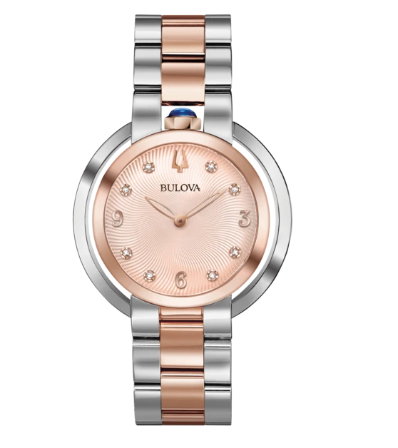 Womens Two-Tone Rose Gold Diamond Rubaiyat | Bulova | Luby 