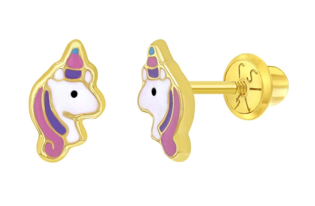 ENAMEL UNICORN EARRINGS | Children Collection | Luby 